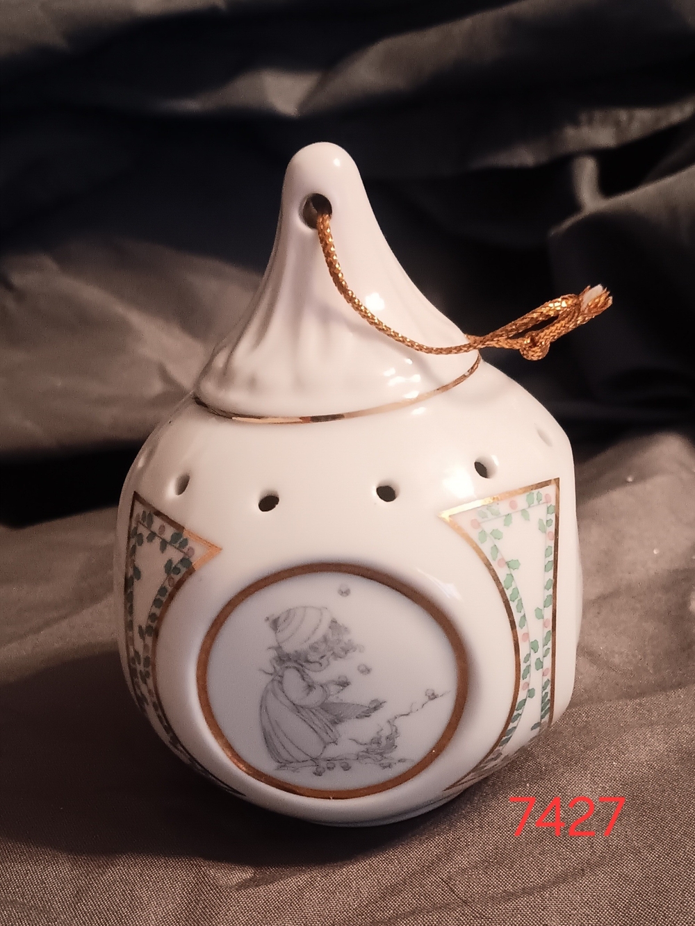 Precious Moments Porcelian Pomander Holder